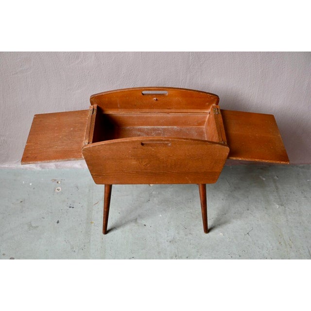Sewing Cabinet with Compass Feet, 1950s For Sale - Image 10 of 11