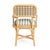 Dorine Striped Performance Linen & Rattan Dining Armchair, Mint Green For Sale - Image 9 of 9