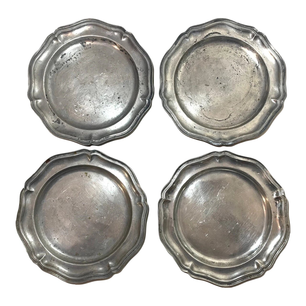 Lot 4 Rare Antique 18th Century Forged Pewter Multi Reed European ...