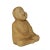 Art Deco Artist Crafter Light Wood Color Meditate Monk Statue Practicing Chanting Meditation For Sale - Image 3 of 6