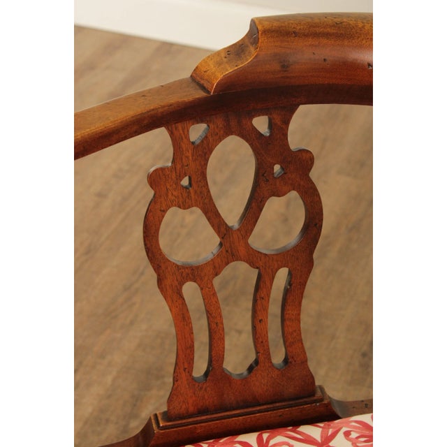 Late 20th Century Chippendale Style Mahogany Corner Chair For Sale - Image 9 of 13