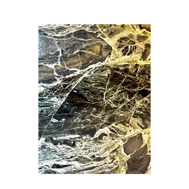 Mid 20th Century Vintage Italian Marble Carved Black Matrix Vase Urn For Sale - Image 5 of 10