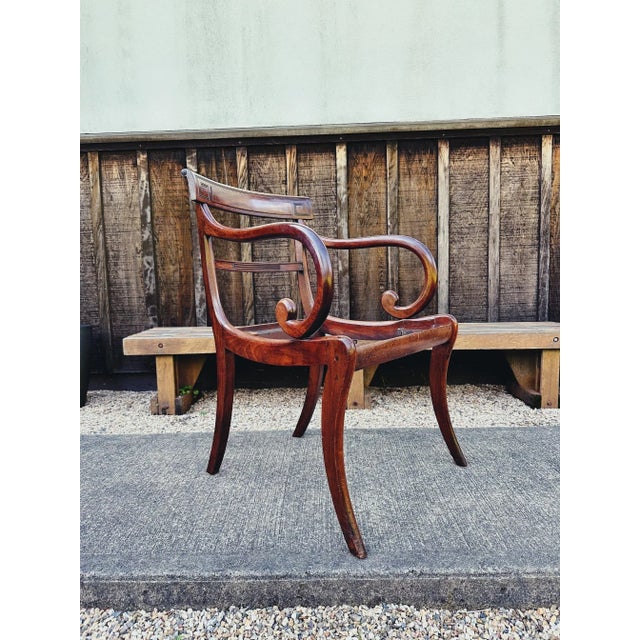 19th Century Mahogany Armchair For Sale - Image 10 of 12