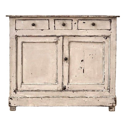 Vintage Painted Wooden Buffet For Sale
