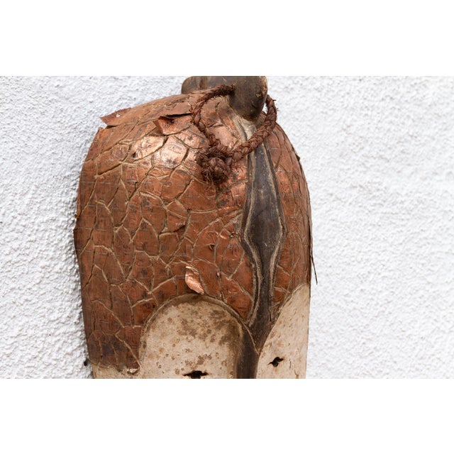 Vintage Elongated Copper Face Mask For Sale - Image 4 of 8