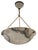 Alabaster Early 20th Century Hand Carved French White+ Grey Alabaster W/Carved Detail, Alabaster Canopy +Cord For Sale - Image 8 of 16