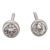 Vintage Diamond Platinum Bezel Stud Earrings, A Pair For Sale