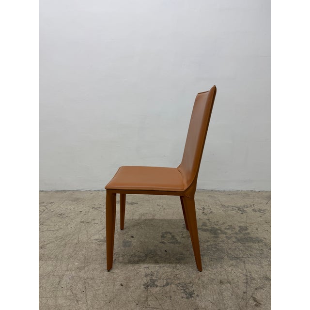 G.&r. Fauciglietti Latina High Back Leather Dining or Side Chair for Frag, Italy For Sale - Image 4 of 15