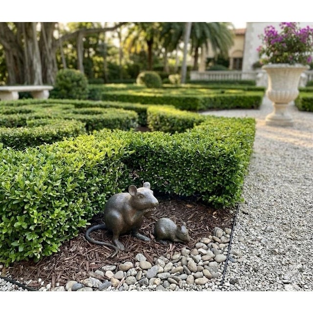Whimsical Bronze Field Mouse Statuettes – Set of Two For Sale - Image 9 of 12