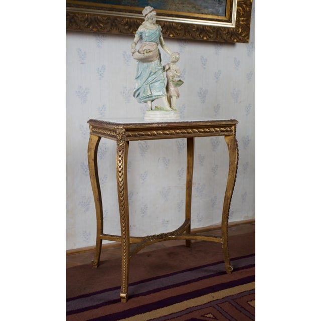 Brown Classicist Louis XVI Side Table For Sale - Image 8 of 9