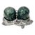 Vintage Rabbit Salt & Pepper Shakers With Green Marble – Arthur Court - 3pcs For Sale