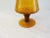 Boho Chic 1970s Italian Empoli Optic Glass Amber Vase For Sale - Image 3 of 5