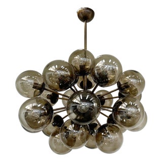 21st Century Ovale Bronze Smoky Murano Sputnik Chandelier by Fabio LTD For Sale