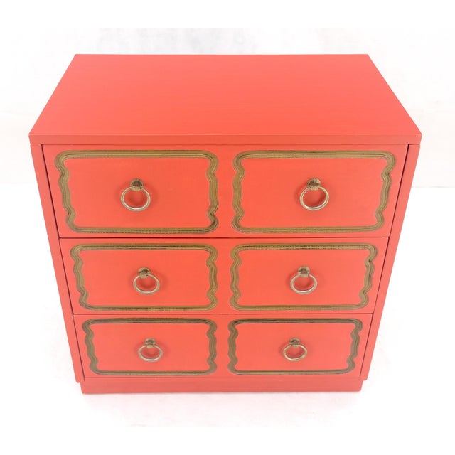 Dorothy Draper 3 Drawers Dresser Chest w/ Ring Pulls For Sale - Image 16 of 18