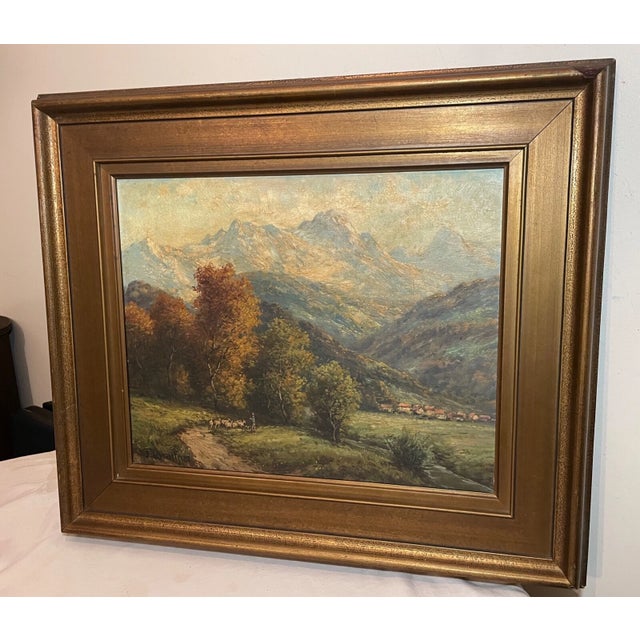 Antique 19th Century F. Braitner Farming Landscape Realism Oil Painting Canvas For Sale - Image 4 of 16