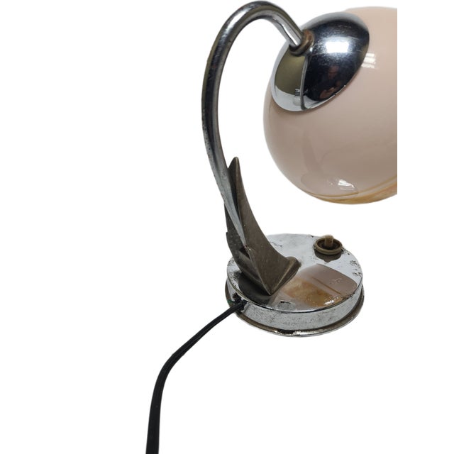Art Deco Bedside Lamp, Former Czechoslovakia, 1950s For Sale - Image 12 of 18