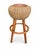 Palecek Palecek Woven Rattan & Wood Bar Stool With Leather Seat, Coastal Boho Counter Stool For Sale - Image 4 of 6