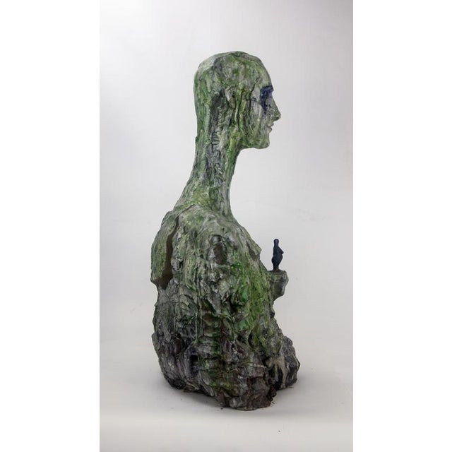 Expresionist Ceramic and Bronze Bust Sculpture by Óscar Aldonza Torres, 2021 For Sale - Image 12 of 18