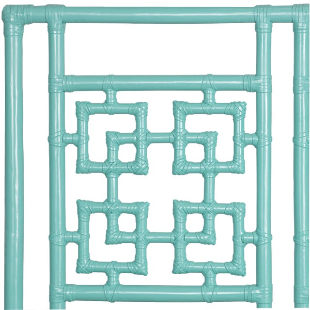 David Francis Palm Springs Platform Bed Twin Extra Long, Turquoise For Sale - Image 4 of 7