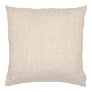 Chalk Woven Faux Wool Cushion With Feather Filler - 42x42cm (17"x17") For Sale