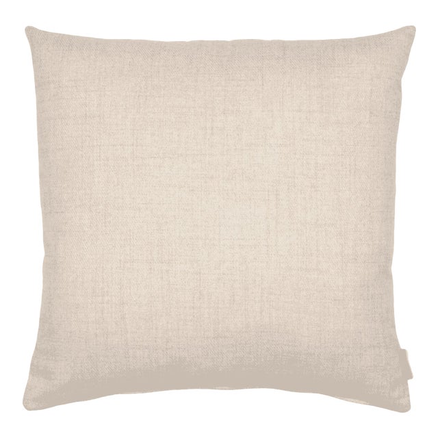 Chalk Woven Faux Wool Cushion With Feather Filler - 42x42cm (17"x17") For Sale