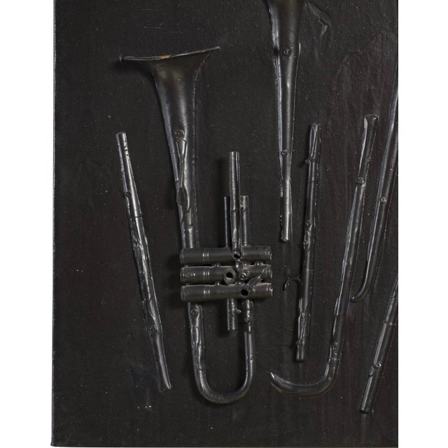 Fernandez Arman, French 1980s Modern Signed and Archived Black Artwork For Sale - Image 4 of 6