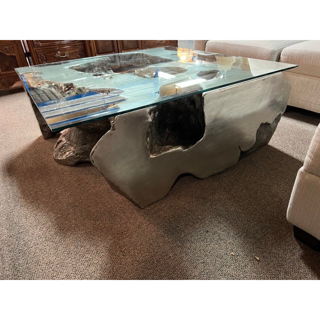 Sequoia Coffee Table Silver Leaf Table For Sale - Image 11 of 11