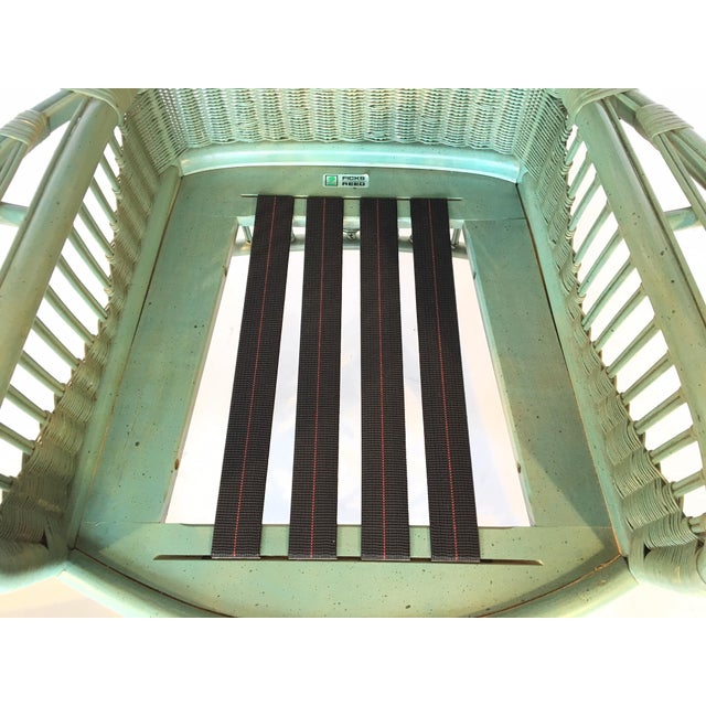 Ficks Reed Rattan Bamboo Fan Back Arm Chair Chairish