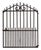 19th Century France Charcoal Wrought Iron Gate For Sale