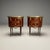 French French Louis Xv, Side Tables, Marquetry, Marble, Brass, France, 1930s For Sale - Image 3 of 12