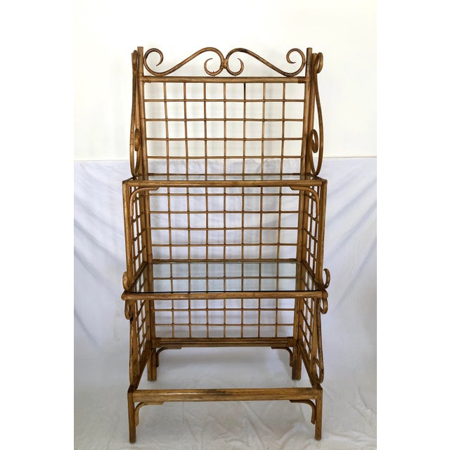 Mid Century Rattan Baker’s Rack Chairish