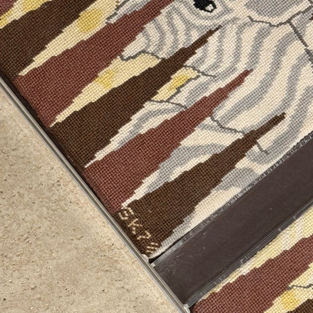 Mid 20th Century Vintage Lucite and Needlepoint Backgammon Set With Zebra Motif, 1960s–1970s For Sale - Image 5 of 5