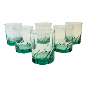 Pale Green Lowball Tumblers - Set of 6