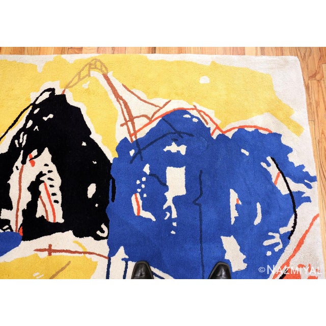 Mid 20th Century Nazmiyal Collection Vintage Impressionist Art Rug by Jan Cremer For Sale - Image 5 of 11