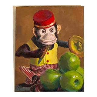 "No Bananas" Realist Still Life Original Oil Painting by Stewart Lucas For Sale