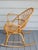 Mid-Century Modern Vintage Small Adult Rattan Bamboo Fan Back Rocking Rocker Chair 1960's For Sale - Image 3 of 6
