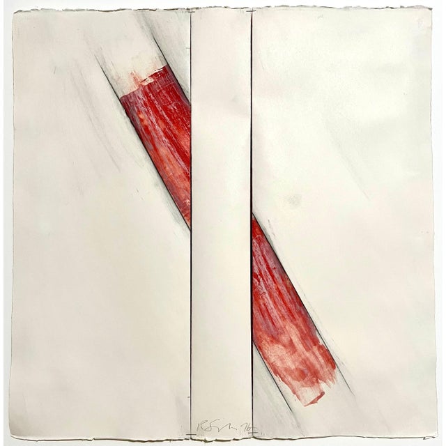 Richard Smith, British (1931-2016) Untitled (Abstract Composition) (1976) Gouache, crayon, charcoal and metal staples on...