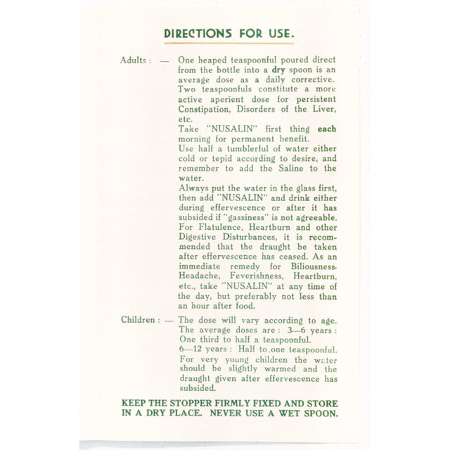Paper 1920s British Advertising Pamphlet Nusalin: Specially for Children, Savory & Moore's Mayfair "A" Brand (Matted) For Sale - Image 7 of 9