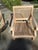 2000 - 2009 4 Teak Club Chairs With Seat and Back Cushions in Quadrille China Seas Bali Hai in Green For Sale - Image 5 of 14