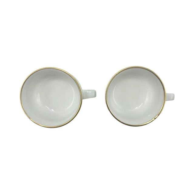 Mid 20th Century Vintage Villa d'Este Hotel Italy Richard Ginori Coffee Cups - a Pair For Sale - Image 5 of 9