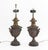 Pair of Neoclassical Two Handle Urn Lamps, dragon form handles, female mask head to center, marked "R. Ditmar /...