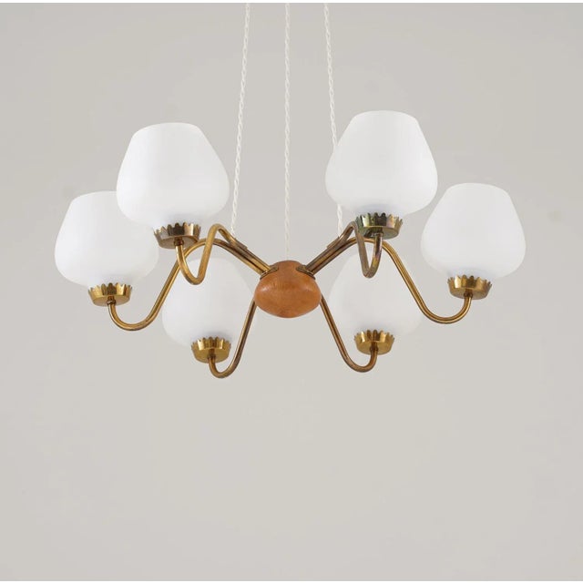 Mid-Century Swedish Model A4126 Pendant attributed to Asea, 1950s For Sale - Image 3 of 8