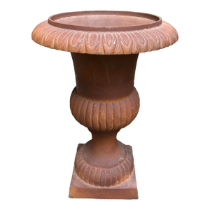 Antique Classical Cast Iron Garden Urn Planter
