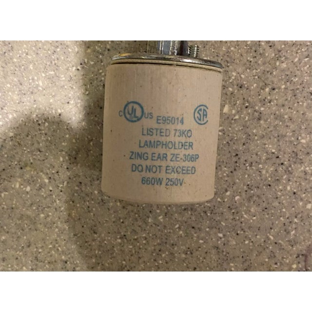 Single Arts & Crafts Brass Lantern Pendant Light With Art Glass For Sale - Image 12 of 12