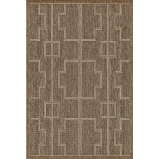 Momeni Contemporary Indoor/Outdoor Hampton Dune Rug in Natural, 5'3" x 7' For Sale