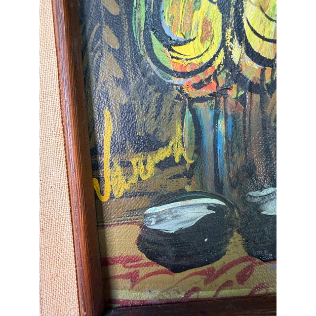 1970's Vintage Cartoon Style Whimsical Bar Scene Oil on Canvas Painting For Sale - Image 11 of 12