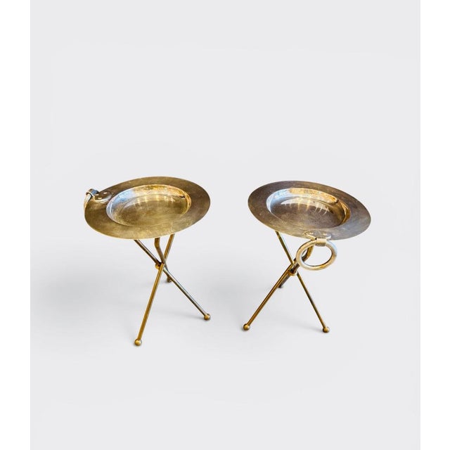 Neoclassical Collapsing Side Tables, 1960s, Set of 2 For Sale - Image 4 of 12