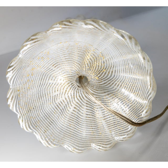 Mid-Century Modern Italian Murano Glass Table Lamp, Possibly Seguso For Sale - Image 12 of 14