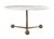 Supported by hand-hammered iron legs, the live-edged white marble top of this artisan-crafted table shows off incredible...