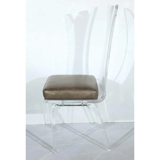 1970s 1970s Lucite Dining Chairs - Set of 6 For Sale - Image 5 of 9